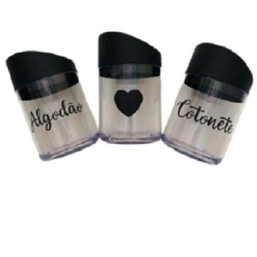 Imagem de Kit Organizador Maquiagem Porta Pincel E Algodão Fashion Mac - Papillo