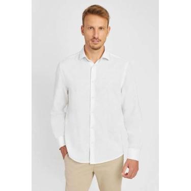 Imagem de Camisa Aramis Regular Linho E Algodão Branco, P