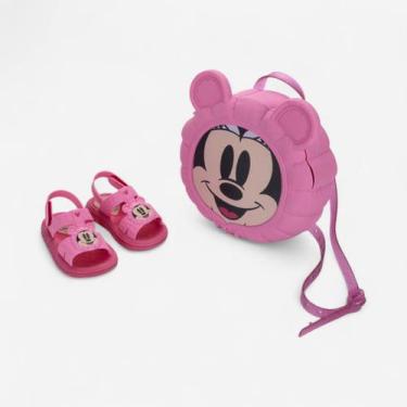 Imagem de Sandália De Bebê Disney Puff Bag Minnie Rosa - Grendene Kids, Rosa, 17