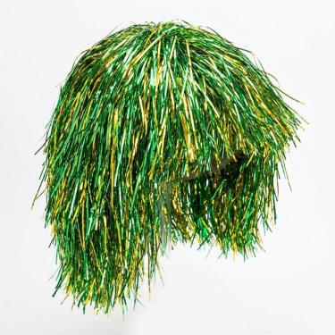 Imagem de Peruca Metalizada Brasil Verde Amarelo Festa Torcida