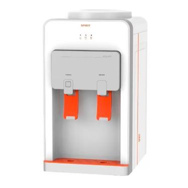 Imagem de Bebedouro de Mesa Galão Spirit SBG1 Eletrônico Água Natural e Gelada para 10L e 20L Branco e Laranja 110V