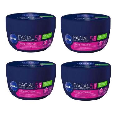 Imagem de KIT com 4 Creme Facial Noturno Sensação Não Oleosa 100g Nivea