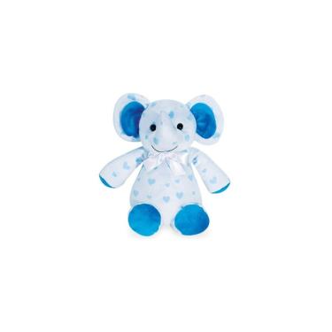 Imagem de Elefante de Pelúcia Amigo Azul 30 Cm Antialérgico