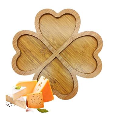 Imagem de Bandeja em Madeira Divisórias Petisqueira Trevo Coração