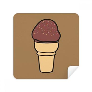 Imagem de Chocolate Aveia Doce Sorvete Copos Pano Limpador de Tela Tecido Camurça Pacote com 2