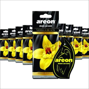 Imagem de Aromatizante Mon Areon Vanilla Black - 9 Peças - Perfume Automotivo Odorizador Baunilha