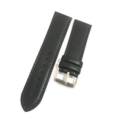 Imagem de Pulseira de couro para relógio preto costurada modelo 91pr (12mm)