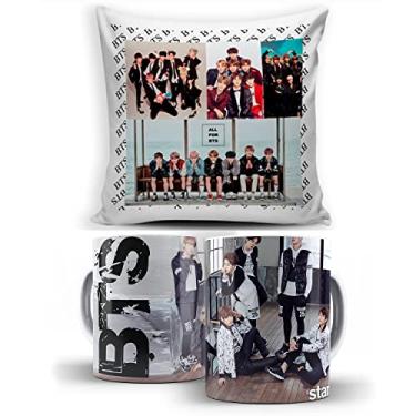 Imagem de KIT Almofada BTS Mosaico + Caneca BTS
