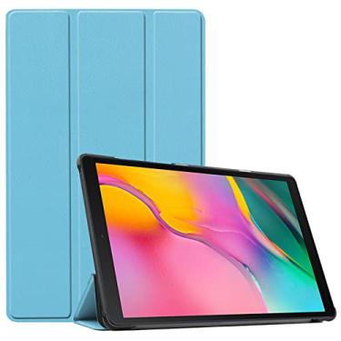 Imagem de Capa para tablet Galaxy Tab A8 2021 SM-X200, fina e leve com suporte para Galaxy TAB S7 TAB A7 Tab S5E Tab S6 Series (Tab A 8.4 T307 2020, azul claro)