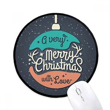 Imagem de Guirlanda colorida de Natal ilustração abstrata mousepad desktop escritório tapete redondo para computador