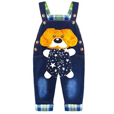 Imagem de KIDSCOOL SPACE Macacão jeans para bebê, macacão 3D bonito dos desenhos animados de malh...