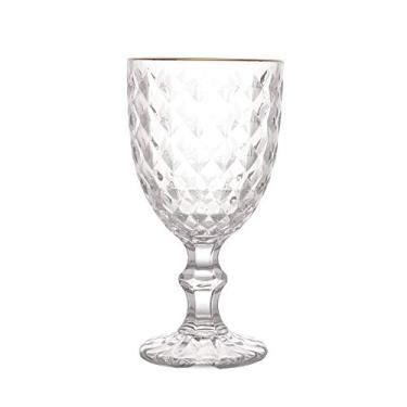 Imagem de WOLFF - Taça Vidro p/Água C/Fio Dourado Roman 345Ml