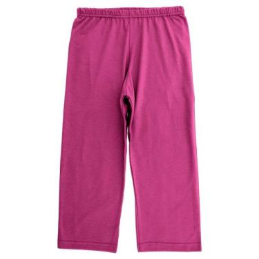 Imagem de Calça Pijama Feminina Plus Size Algodão Rosa Escuro Cpf1 - Wb Moda