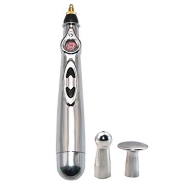 Imagem de Caneta massageadora eletrônica de acupuntura ExCEART para acupuntura para alívio da dor sem bateria, prata