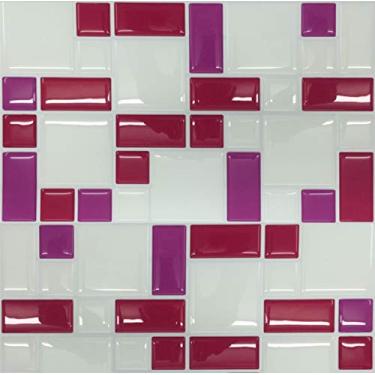 Imagem de Pastilha Adesiva Miscelânea Roxo Magenta Kit 4 Placas