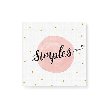 Imagem de Arte Maníacos Quadro Decorativo em Tela Canvas Simples Bola Rosa - 50x50cm