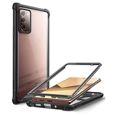 Imagem de i-Blason Capa transparente Ares para Galaxy Note 20 5G 6,7 polegadas (versão 2020), capa amortecedora transparente resistente de camada dupla sem protetor de tela integrado (preto)