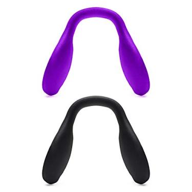 Imagem de Protetor nasal de reposição Mryok para óculos de sol Oakley Targetline – Opções, Purple & Black, One Size