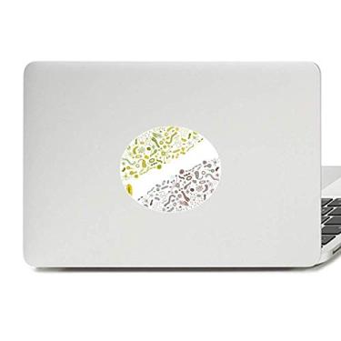 Imagem de Adesivo de laptop com ilustração de célula de criatura verde fofa, adesivo de notebook