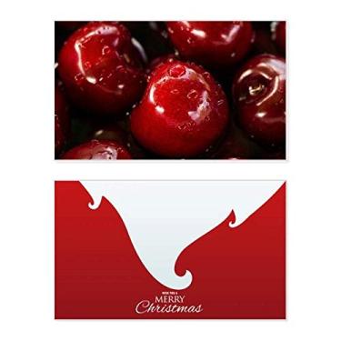 Imagem de Imagem de frutas vermelhas temperadas com cereja, feriado, Natal, cartão de felicitações, mensagem de Natal