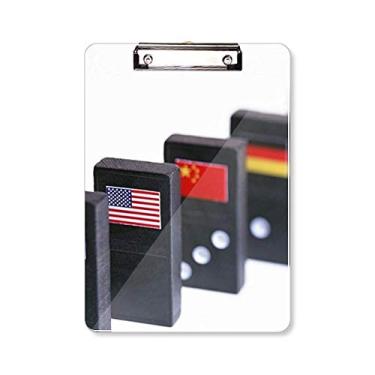 Imagem de Pai Gow Bandeira de dados para jogos Prancheta Pasta Bloco de notas Placa de apoio A4