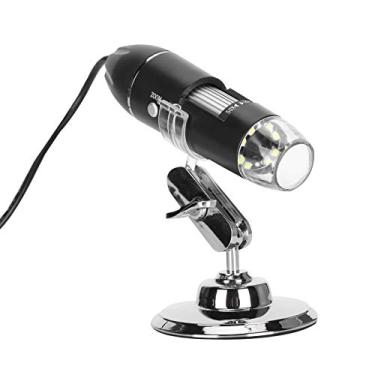 Imagem de Microscópio eletrônico, liga de alumínio 1000 x microscópio digital com foco e brilho ajustável para avaliação de joias para reparo de telefone