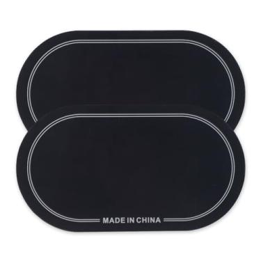 Imagem de Daconovo Pacote com 2 remendos de bateria de pedal duplo adesivos resistentes ao desgaste protetores de remendo de bateria autoadesivos Almofada protetora de tambor para bumbo e acessórios de percussã