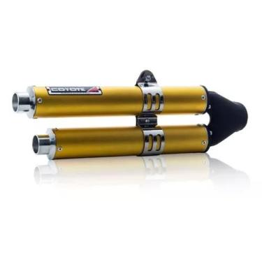 Imagem de Escape Coyote Competition Colorido - Cg 150 Titan Sport , Dourado