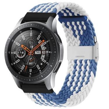 Imagem de Pulseira Elástica Ajustável Para Smartwatch - Azul e Branco - Esquire 