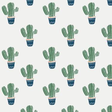 Imagem de Papel de Parede Para Sala E Quarto Infantil Com Cactos 1 Metro - Papel