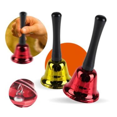Imagem de Sino de Mão Campainha Metal Sineta 13cm - Quero & Preciso