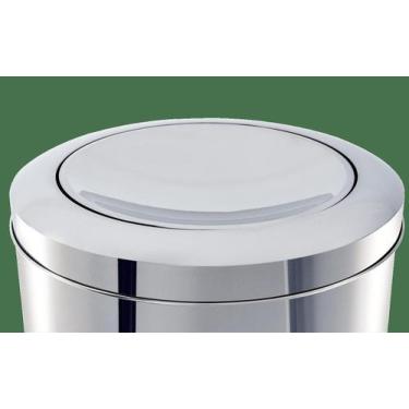 Imagem de Lixeira com Tampa Basculante Brinox Decorline 7,8 L - Ø 18,5 x 29 cm A