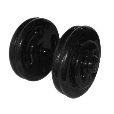 Imagem de Dumbbell Emborrachado Treinamento Funcional Academia 24Kg - ANILHAS FI
