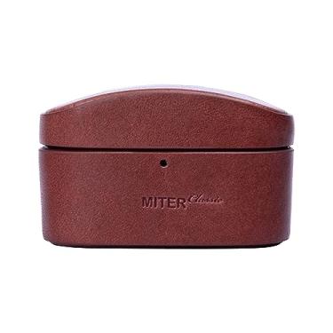 Imagem de MITER CASE Para fone de ouvido Sony WF-1000XM5, capa feita à mão com couro italiano Buttero para WF1000XM5 (vinho)