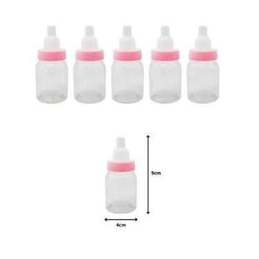 Imagem de 10 Mini Mamadeira Lisa Rosa Para Lembrancinha - lynx produções