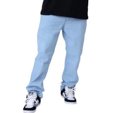 Imagem de Calça Masculina Jeans Balão Baggy Reta - Mitchelgutto, Jeans claro, P