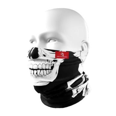 Imagem de Máscara De Proteção Solar UV 50 Caveira Branca Buff Tubneck - Matadeir