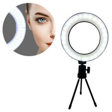 Imagem de Iluminador Ring Light Tripe Mesa Portatil Luz Quente/Fria 6 PL- 16 CM 