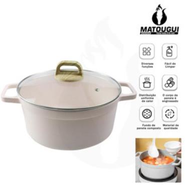 Imagem de Panela de sopa antiaderente de liga de alumínio para cozinha, fundição
