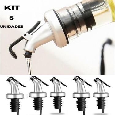 Imagem de Kit 5 Bico Dosador De Garrafas Azeite Vinagre Galheteiros - Clink