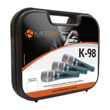 Imagem de Kit microfone com fio kadosh k-98 acompanha cachimbo