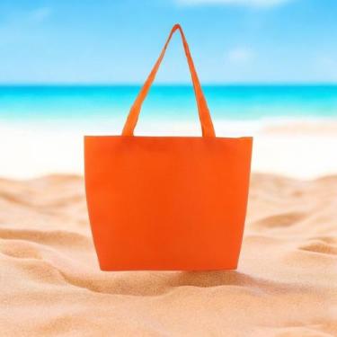 Imagem de Bolsa Sacola Moda Praia Academia Varias Cores - MV, Laranja