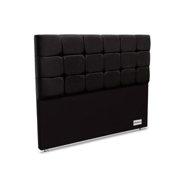 Imagem de Cabeceira Cama Box Estofada Piave Veluto Queen - Suede Preto - Ortobom
