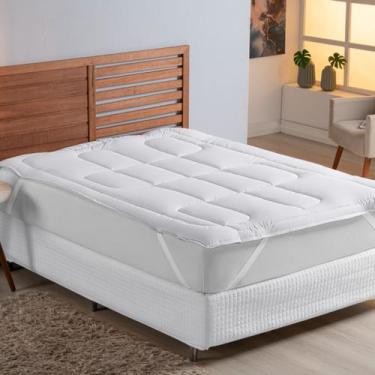 Imagem de Protetor de Colchão Casal Padrão Box Pillow Top Capa Acolchoada Colcho