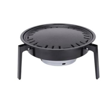 Imagem de Churrasqueira portátil a carvão, 32 cm, dobrável a carvão, com rede redonda removível para grelhar, pegador de rede, fácil de limpar, mini churrasqueira para cozinhar ao ar livre, acampamento,