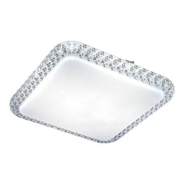 Imagem de Plafon Led 36W Acrílico Transparente Quadrado 43cm Bivolt - S & L Ilum