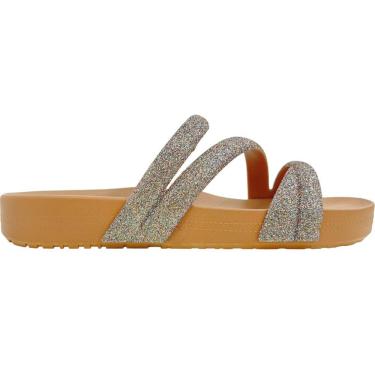 Imagem de Tamanco Feminino Papete Casual Dia a Dia com Tiras em Glitter Zaxy 18956