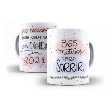 Imagem de Caneca Porcelana Para Uso Exclusivo De Quem Vai Ser Dinda 2021 - Villa