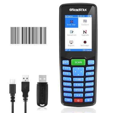 Imagem de Scanner de código de barras sem fio 1D CCD coletor de dados scanner portátil de inventário com tela LCD colorida TFT de 2,8 polegadas, leitor PDT portátil sem fio para loja, supermercado, armazém