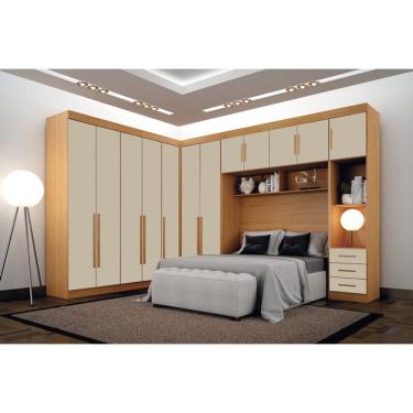 Imagem de Modulado Completo 7 Portas 9 Gavetas - Orion-Cinamomo/Off White - Leifer Móveis